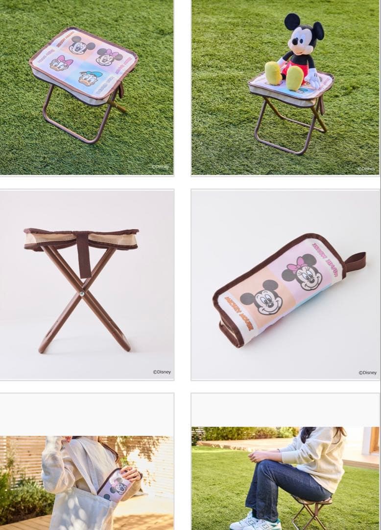 Disney Characters 折りたたみチェアイス　レジャーシートセット