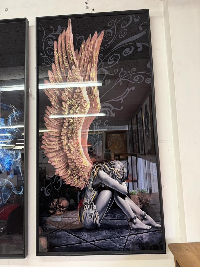 アートパネル　天使　エンジェル　ダーク　巨大　アート　絵画　絵　ポスター　壁掛け