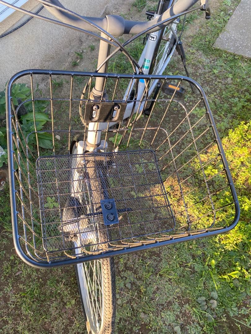シティサイクル グレー バスケット付き