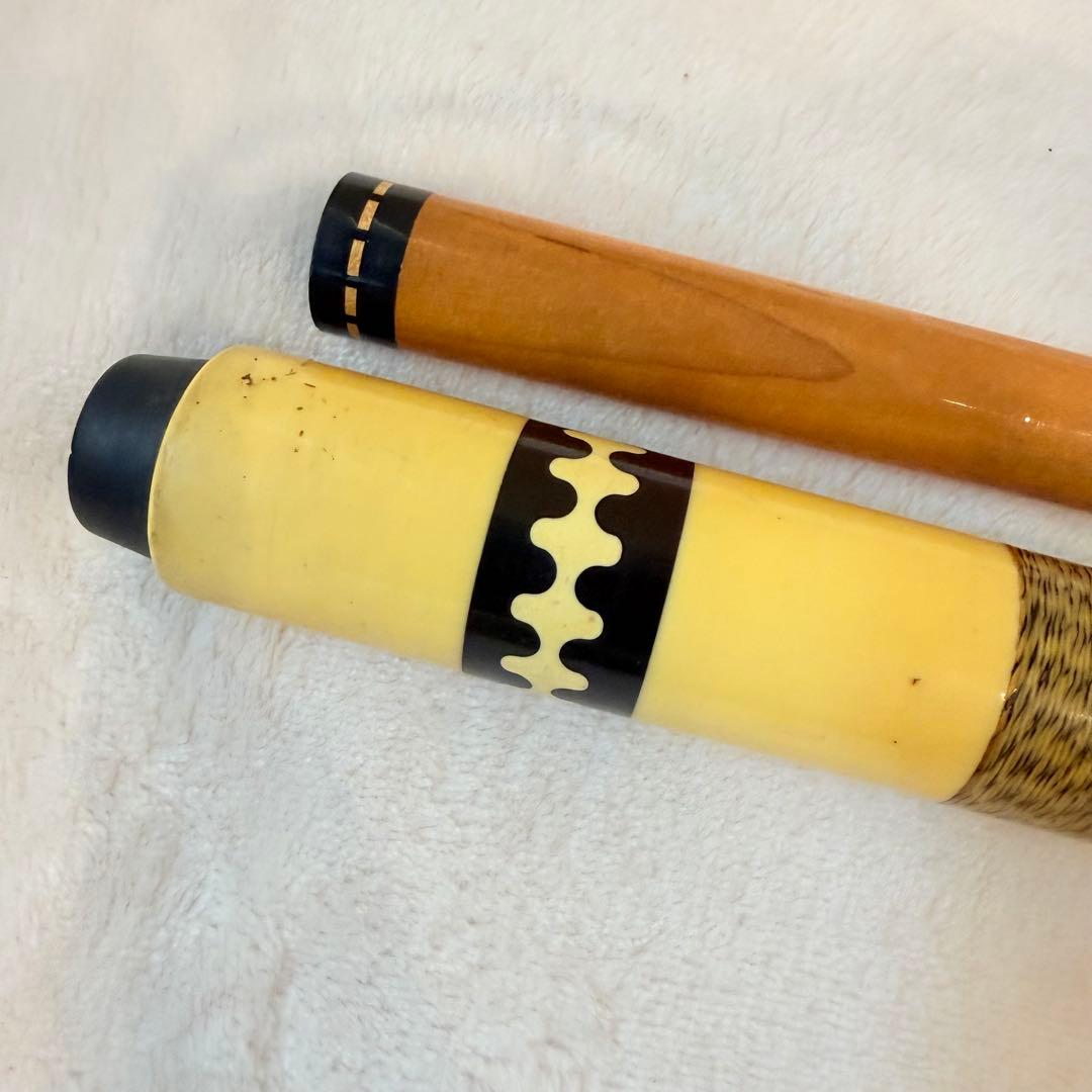 ビリヤードキュー 2ピース 糸巻きグリップ 木製シャフト 中古