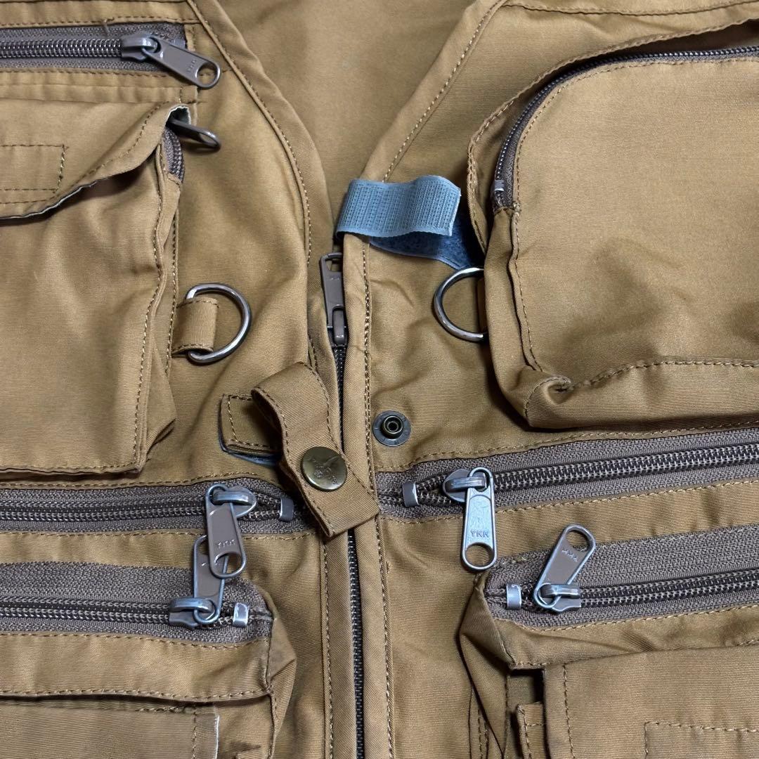 FOX FIRE 旧ロゴ　 フィッシングベスト 迷彩ポケット付き　Lサイズ