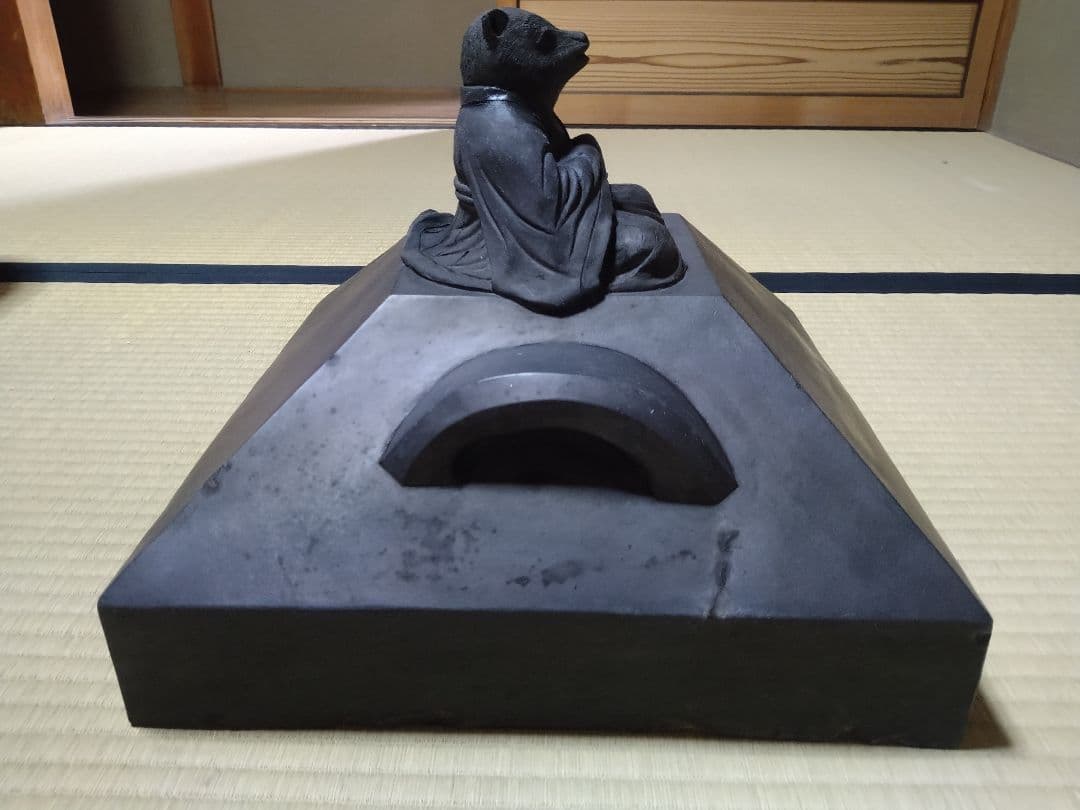 飾り瓦 露盤 狸 33cm四方