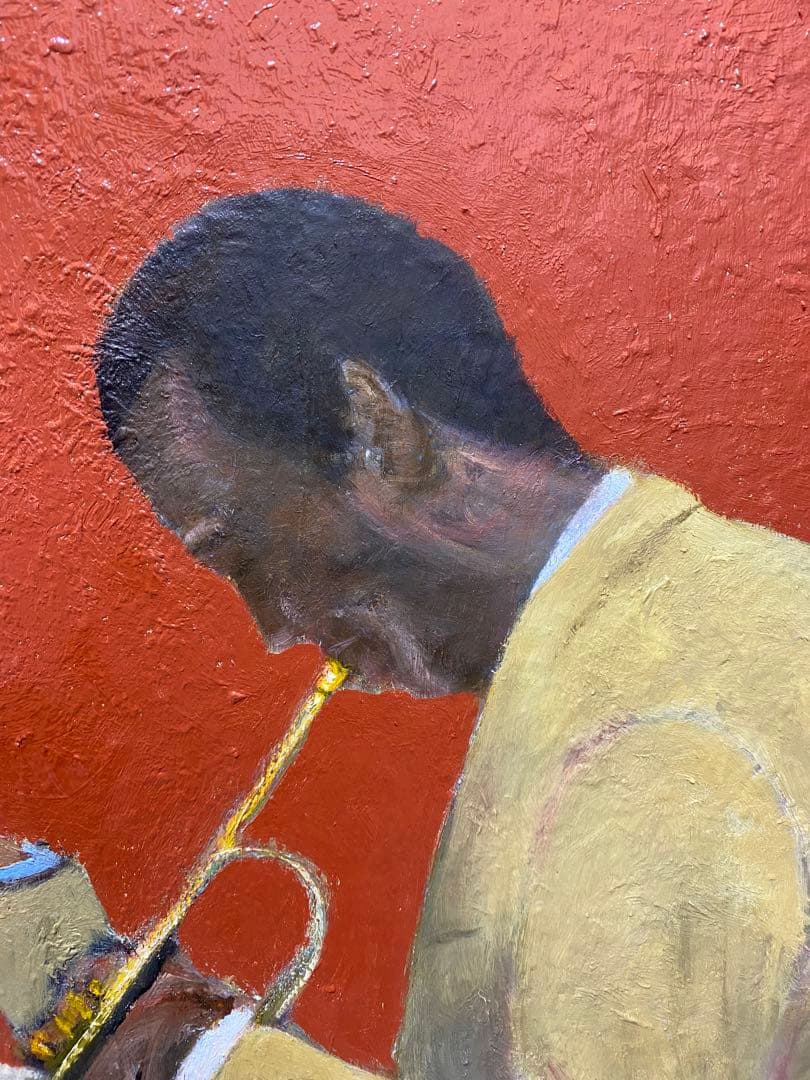 ジャズミュージシャン F10 油彩画 人物画 アート