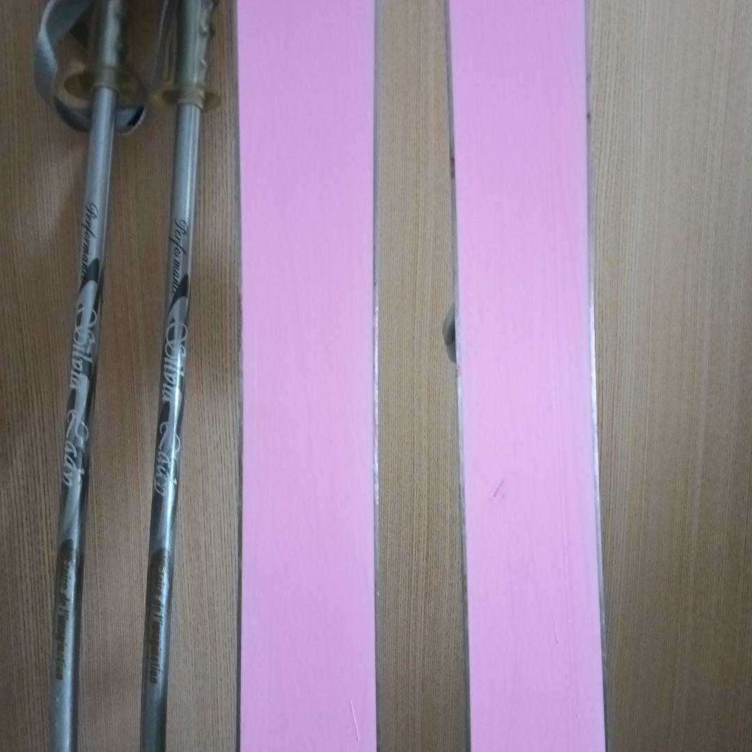 お値下げ♬ スキー板 140㎝・ストック 90㎝　セット