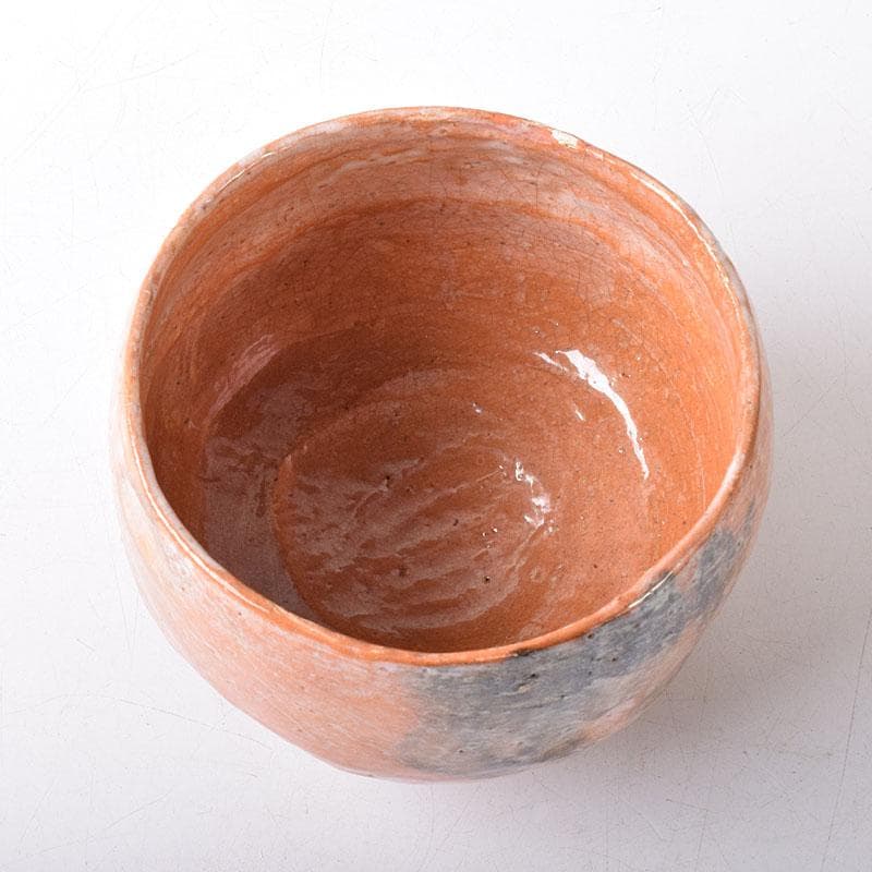 茶道具　楽吉左衛門作　赤楽茶碗 　銘「浮島」　玄々斎極め箱　M　R8275