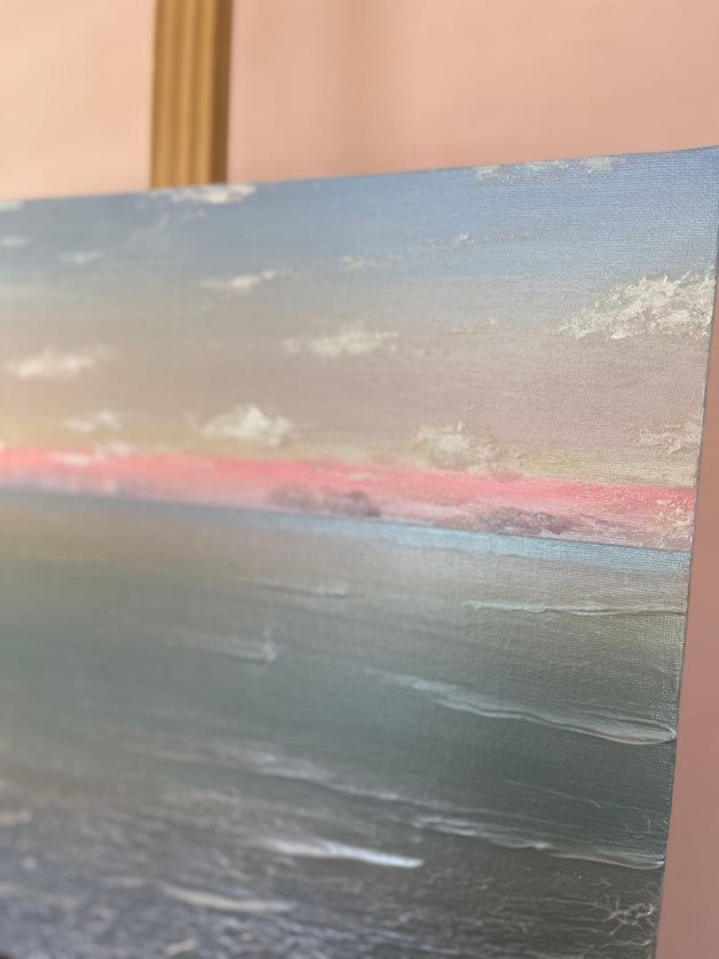 海の風景 テクスチャーアート 海の絵 海 海アート 癒し 風景　原画