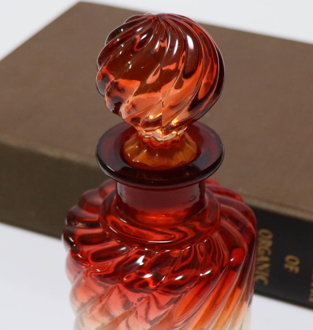 オールド・バカラ 稀少サイズ 16.5cm バンブー ローズ パフュームボトル