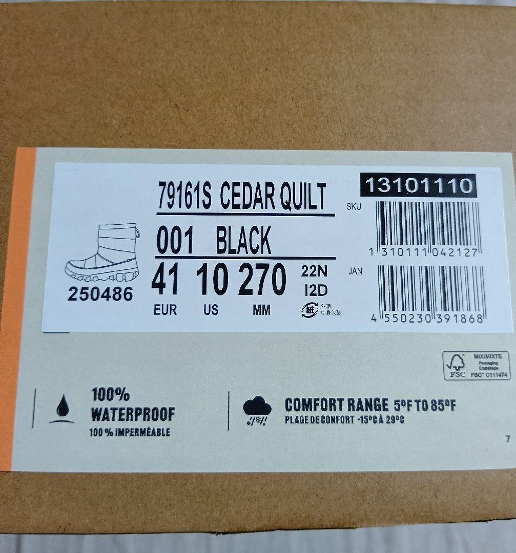 BOGS ボグス セダーキルト スノーブーツ メンズ 27 ブラック