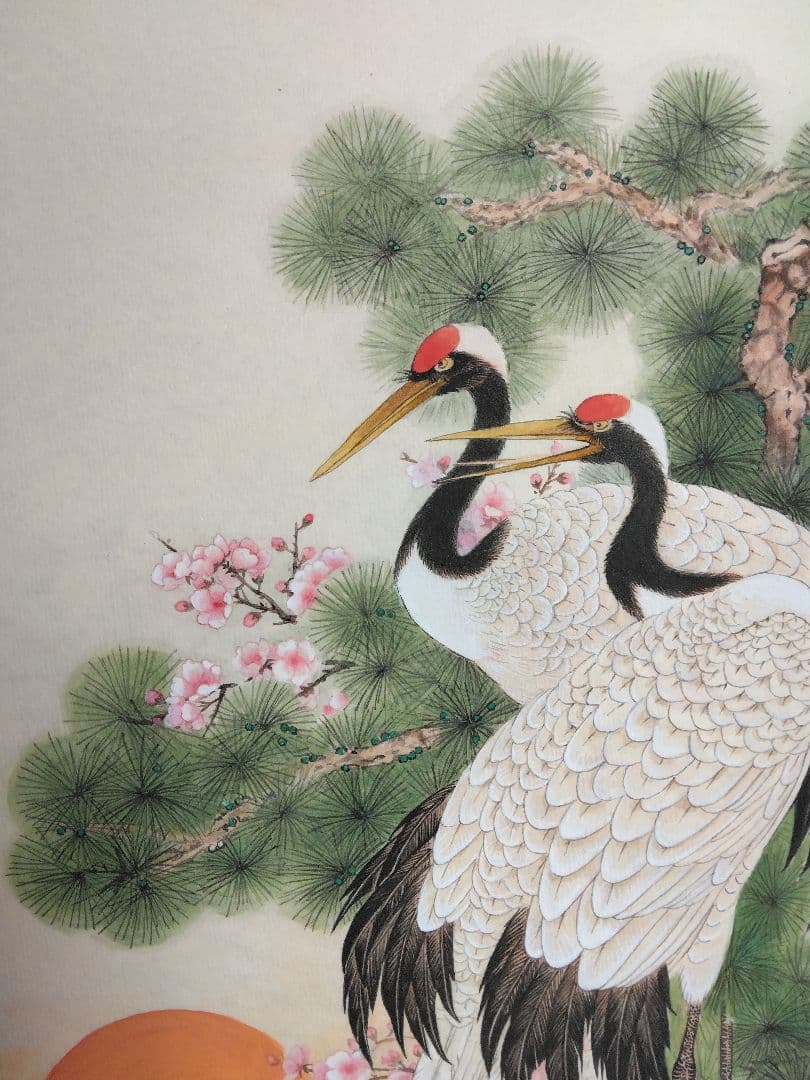 松鶴長春　水墨画