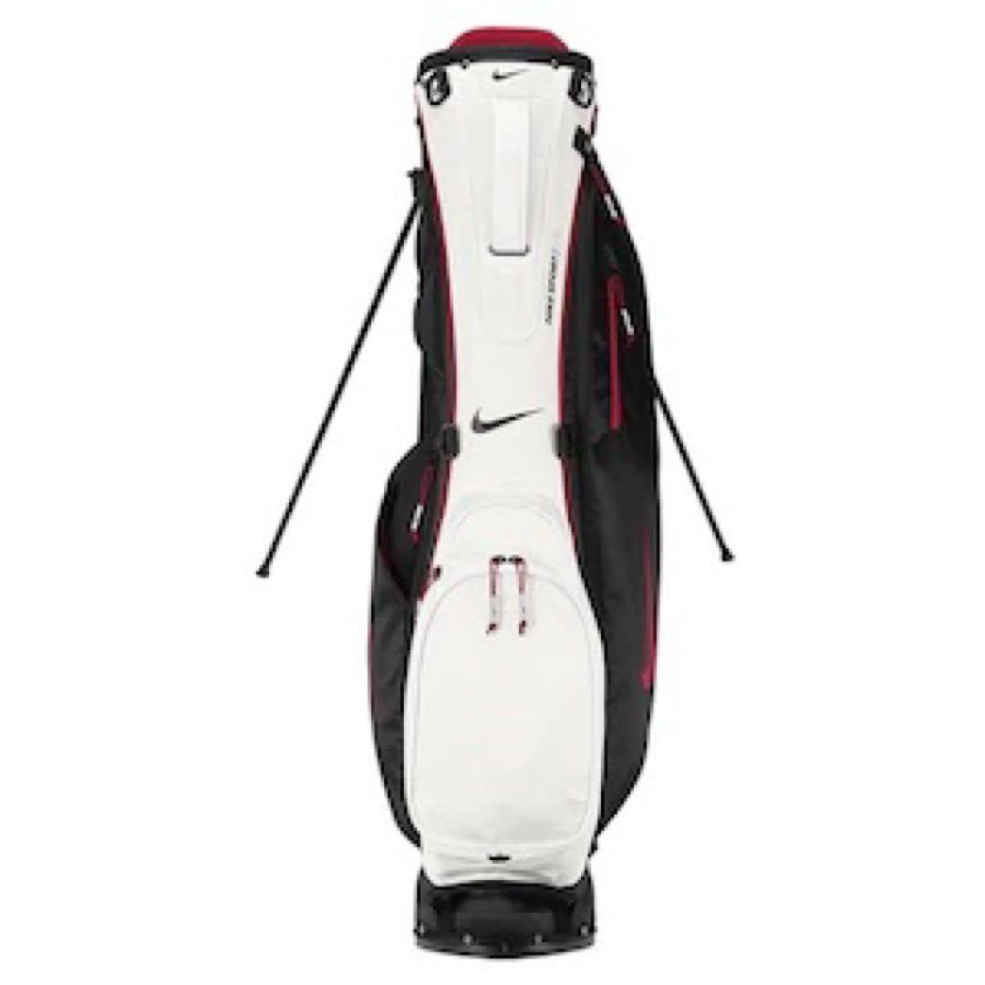 スタンド付 キャディバッグ フード付 ブラックレッドNIKE 軽量 ナイキ 赤黒