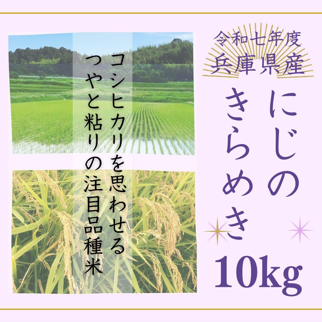 注目品種★令和7年度 兵庫県産にじのきらめ 10kg 山の湧水で育てた農家のお米