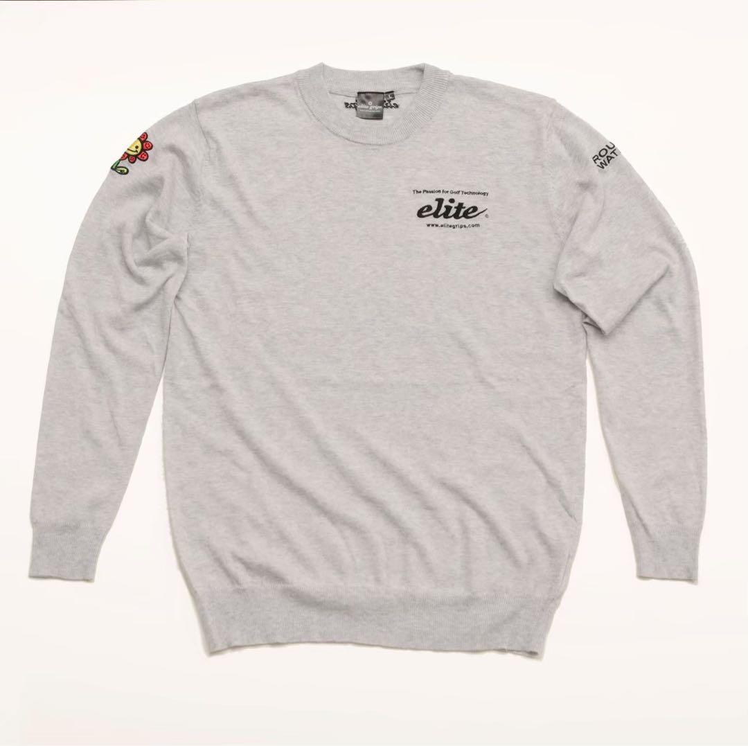 エリートグリップ　クルーネックセーター　グレー　新品　Lサイズ