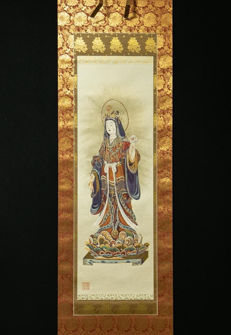 掛軸-1765　吉祥天立像　浄瑠璃寺　刺繍作品　重要文化財　真言律宗小田原山