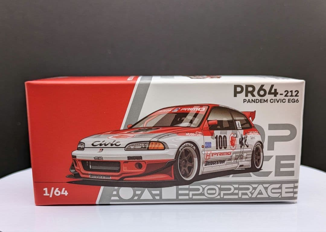 1/64 IDEMITSU Civic EG6＆バイク＆ 女性ライダー