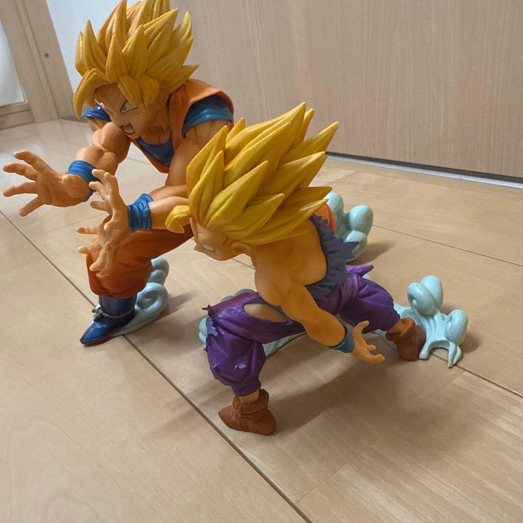 一番くじの景品　孫悟空＆孫悟飯 親子かめはめ波 フィギュア