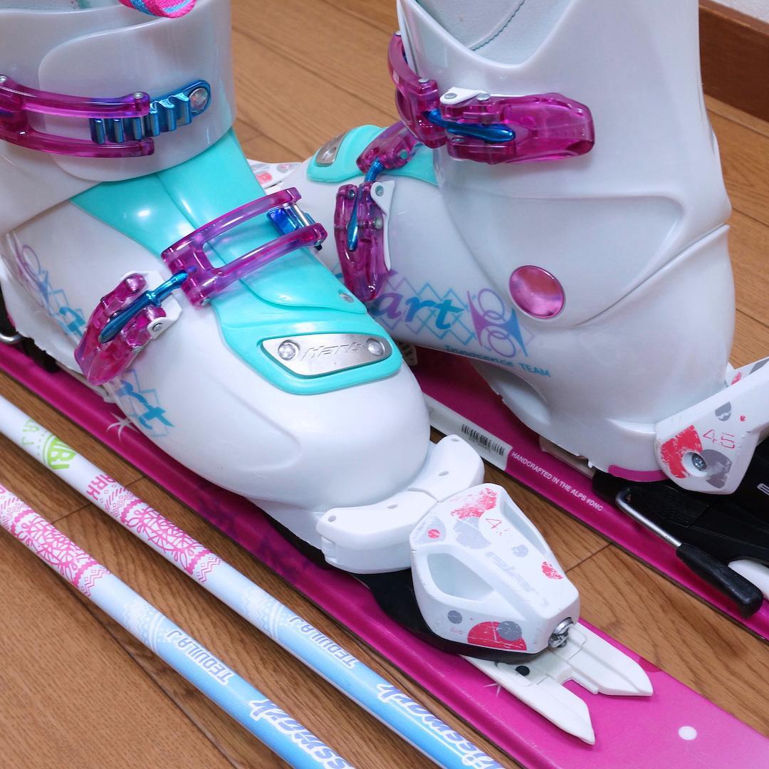 メンテ済 130cm 靴23cm ELAN カービングスキーセット