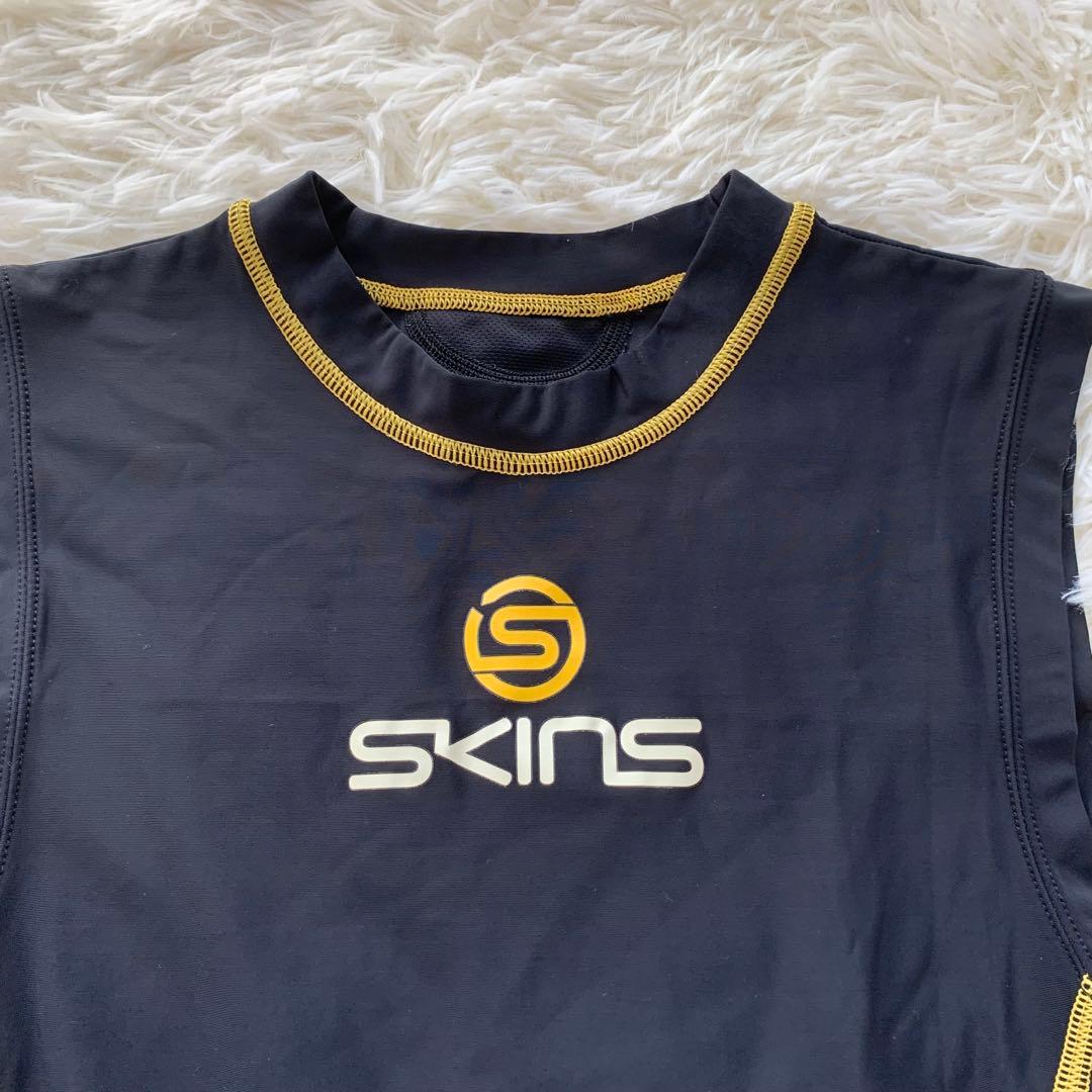 【人気】美品 SKINS サイクルウェア ロングタイツ 3点セット XS