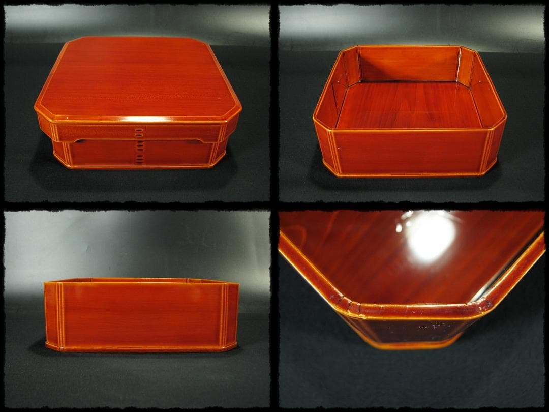 飛騨春慶塗 大徳寺 弁当箱 五客揃 縁高 大徳寺重 茶道具 懐石 菓子器f329