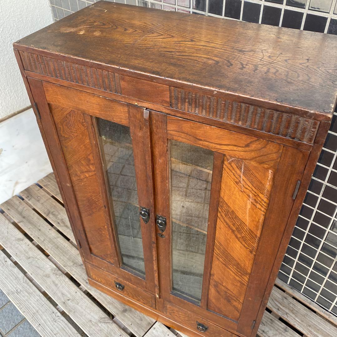 大正 昭和初期 時代物 本棚 食器棚 古家具 骨董品 店舗什器 インテリア