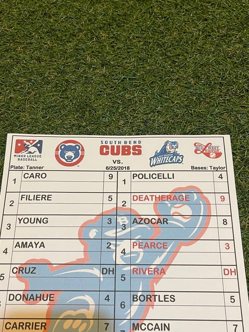 実使用　ダルビッシュ有　直筆サイン入り　マイナーリーグ　ラインナップカード