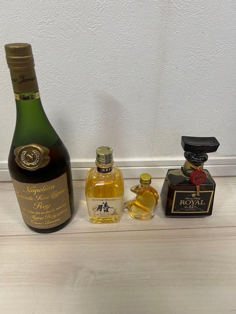【希少古酒4本】サントリー 膳 ピュアモルト/ ローヤル12年 / ナポレオン他
