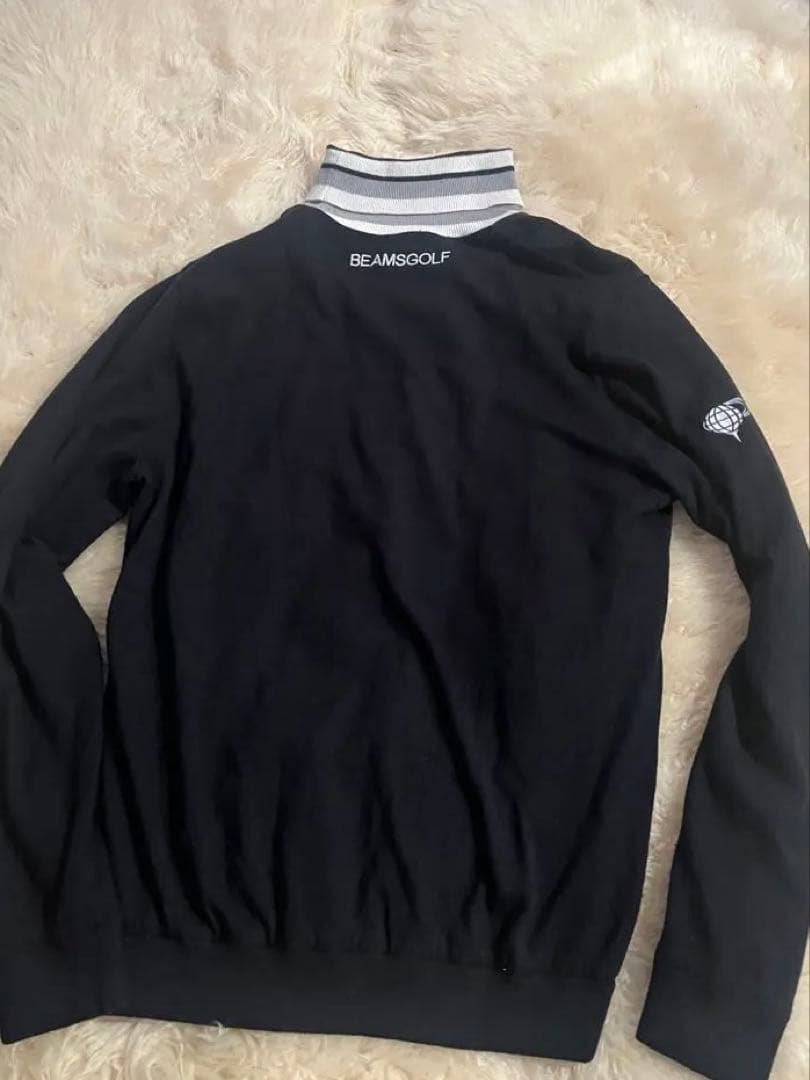 BEAMSGOLF ストライプタートルネックセーター Mサイズ