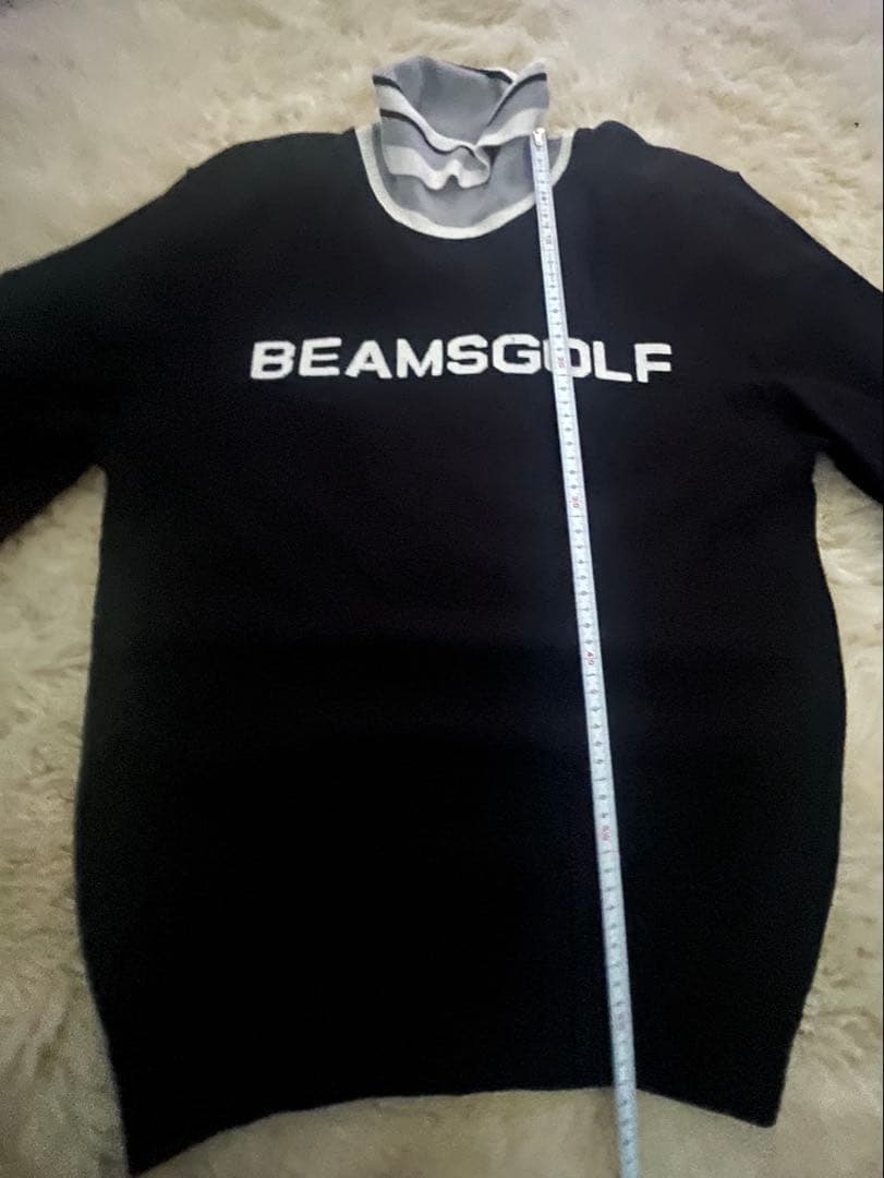 BEAMSGOLF ストライプタートルネックセーター Mサイズ