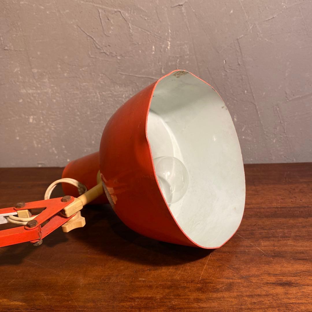 昭和レトロ フレキシブルアーム照明 卓上 万力付き インダストリアル