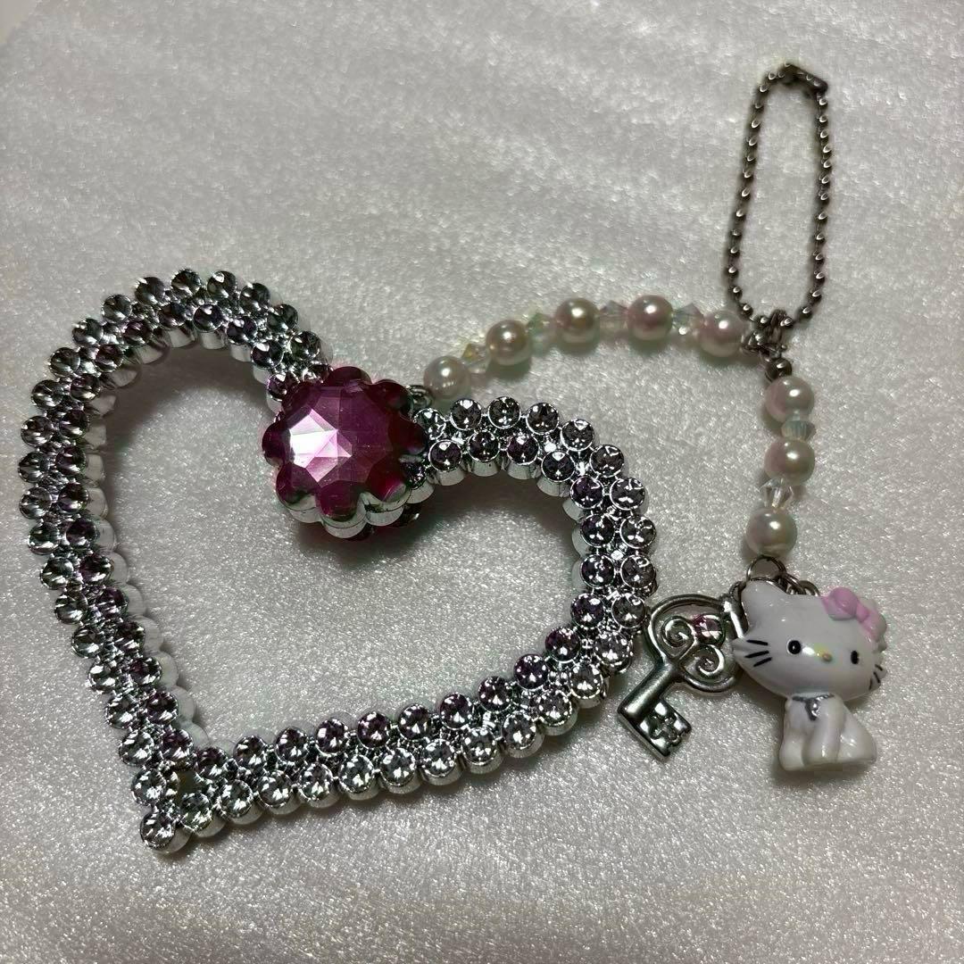 入手困難‼️チャーミーキティ♥️ハート型キーホルダー♡レトロ レア♪美品