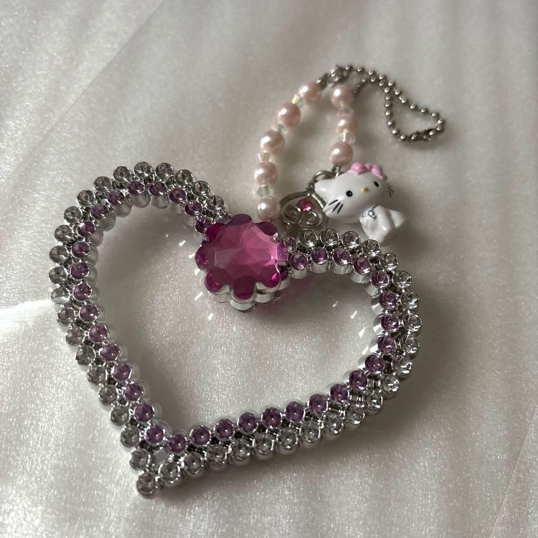 入手困難‼️チャーミーキティ♥️ハート型キーホルダー♡レトロ レア♪美品