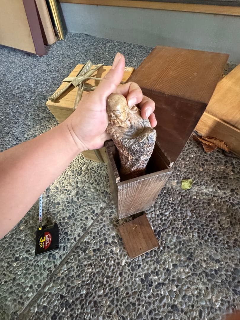 ‼️年末激安コメOK‼️リサイクルFORT‼️中国品買取④‼️唐物石製寿老人物図立像‼️