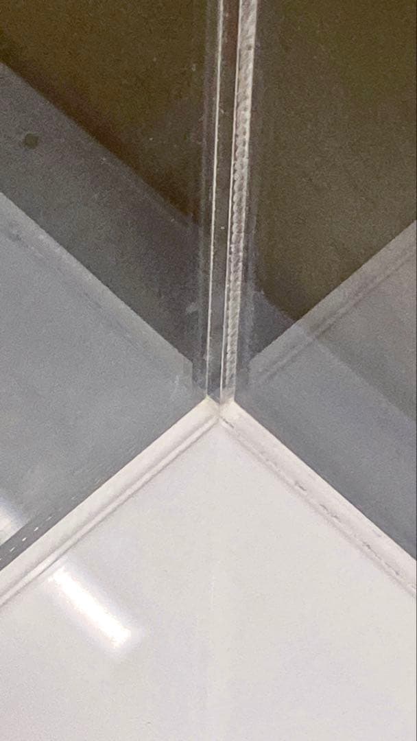 フランンジ仕様 白底 特注 角補強　アクリル水槽 60センチ 蓋付き