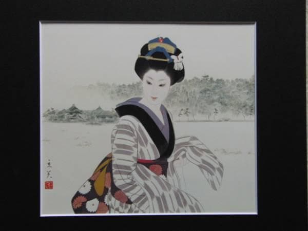 志村立美、秋―池のほとり、希少限定、美品、大判、新品高級額付