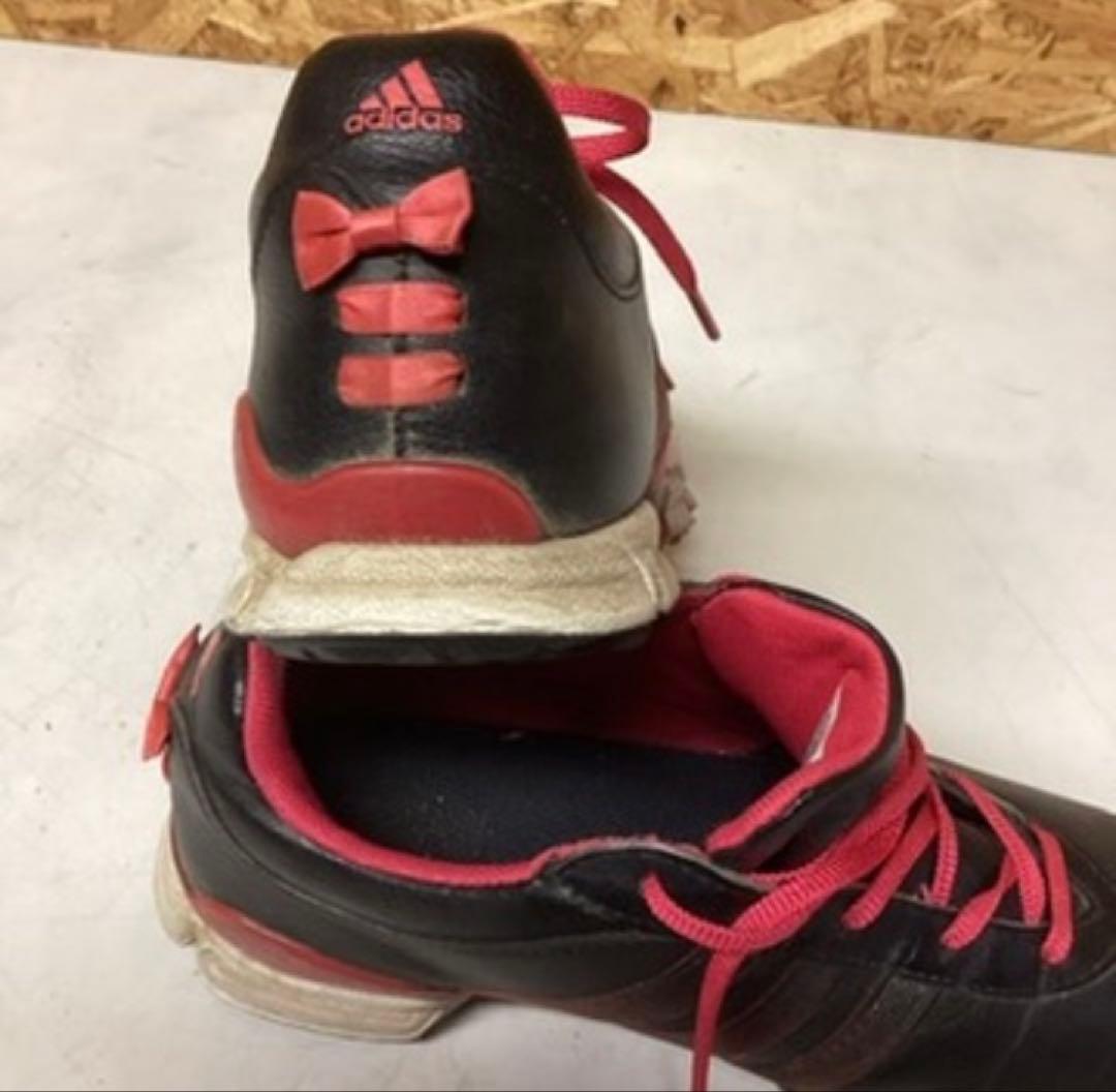 adidasゴルフシューズ25cm メンズ 汚れ有り スポーツ用（む99）