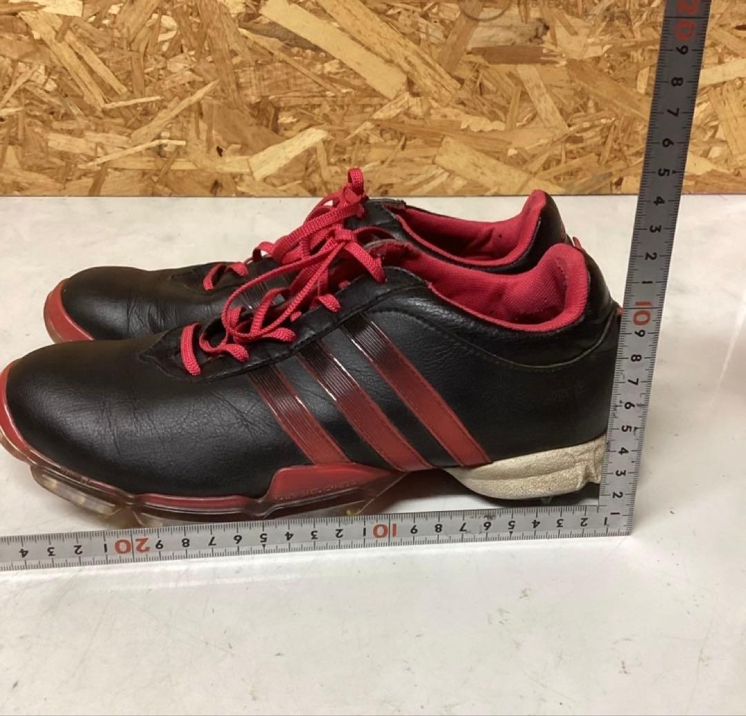 adidasゴルフシューズ25cm メンズ 汚れ有り スポーツ用（む99）