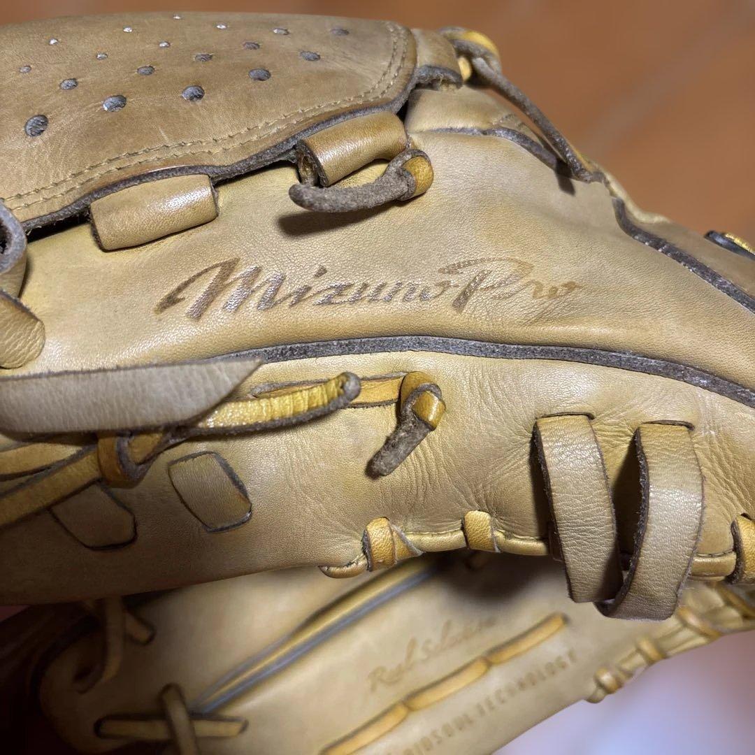 Mizuno プロモデル 硬式グローブ 左　ベージュ