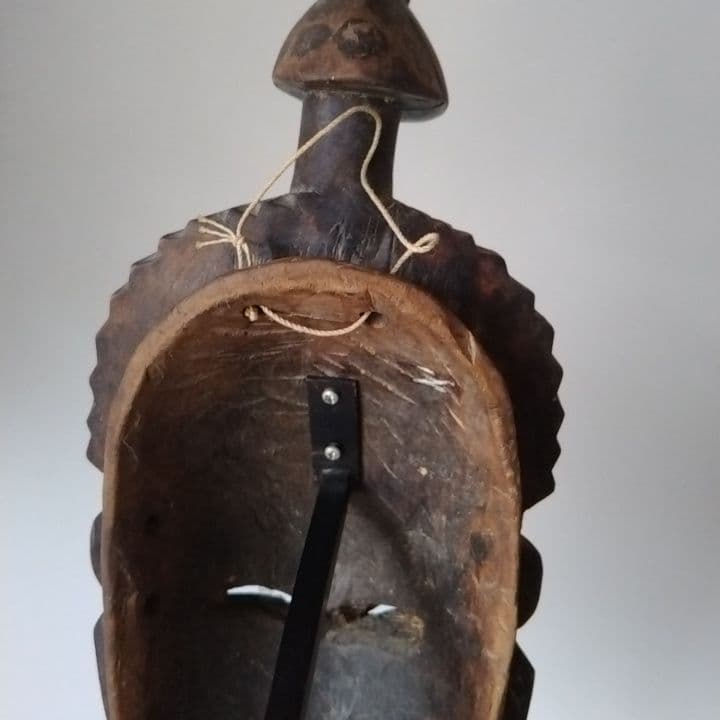 アフリカ　マリ共和国　仮面　お面　台座付き　アンティーク