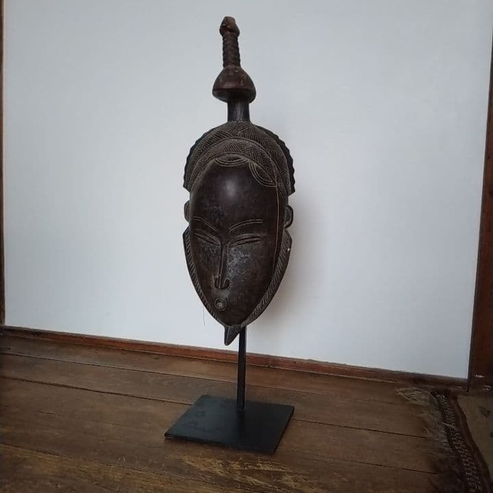 アフリカ　マリ共和国　仮面　お面　台座付き　アンティーク