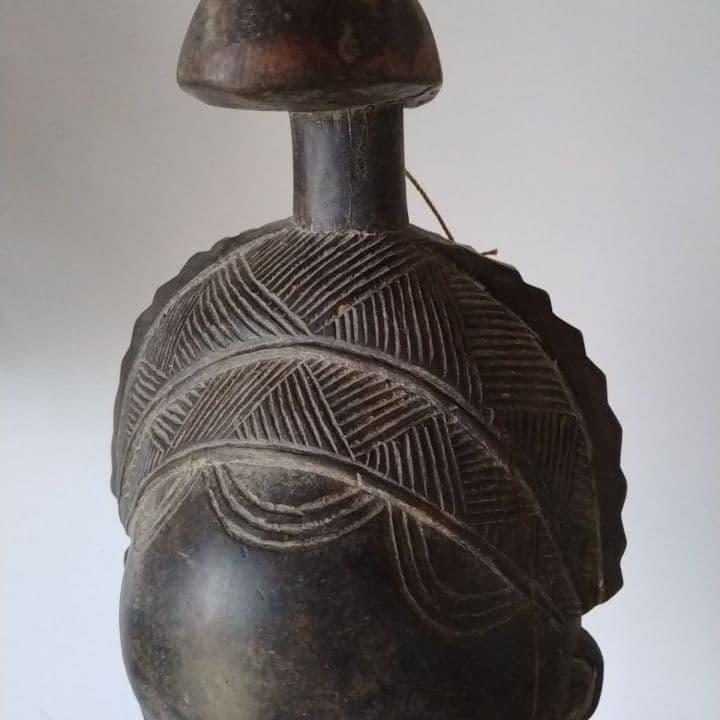 アフリカ　マリ共和国　仮面　お面　台座付き　アンティーク