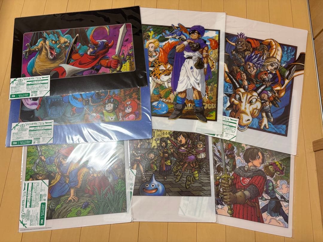 ドラゴンクエスト　ビジュアルボード7枚セットSQUARE ENIX 鳥山明