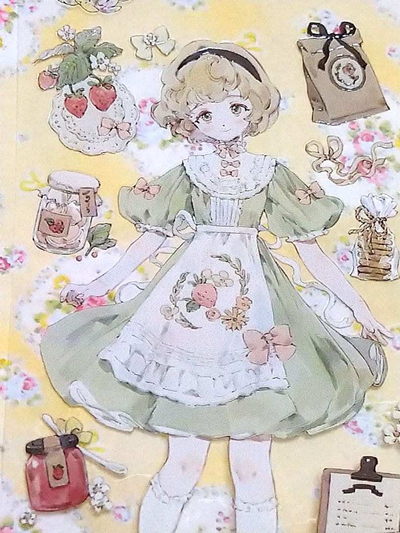 J1004＃花间小调(水晶)studiovi切り売り海外人物マステ女の子