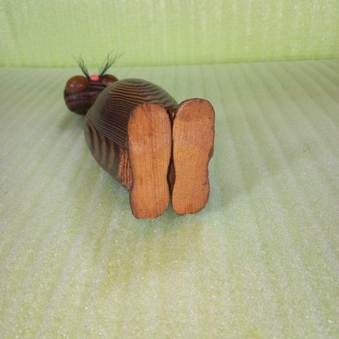 木製　猫型爪楊枝入れ　つまようじ立て　フィギュア　オブジェ　レア　希少