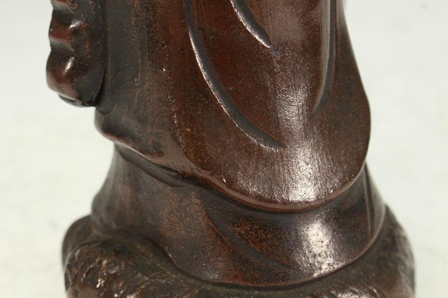 古備前 観音菩薩像 葡萄木敷き板(K-A645)