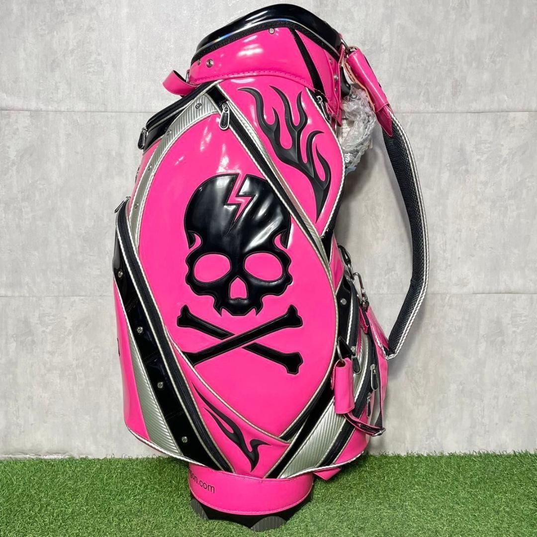 【未使用品】ダンスウィズドラゴン キャディバッグ ゴルフバッグ 3点式 スカル