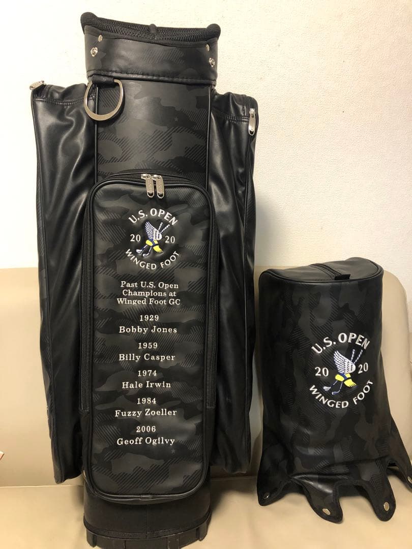 【送料込み】超希少　U.S. OPEN 優勝者キャディバッグ　アルミフレーム迷彩