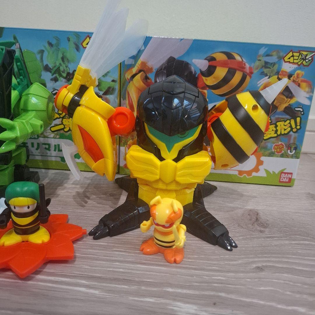 【レア】ムシ忍 クワガブジン カミキリマル ハチヤシャ オニヤンマニン 箱付