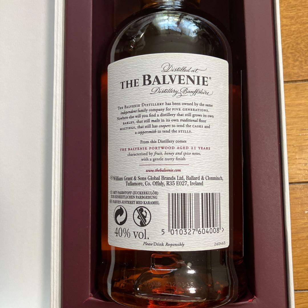 ウイスキー THE BALVENIE PORTWOOD 21