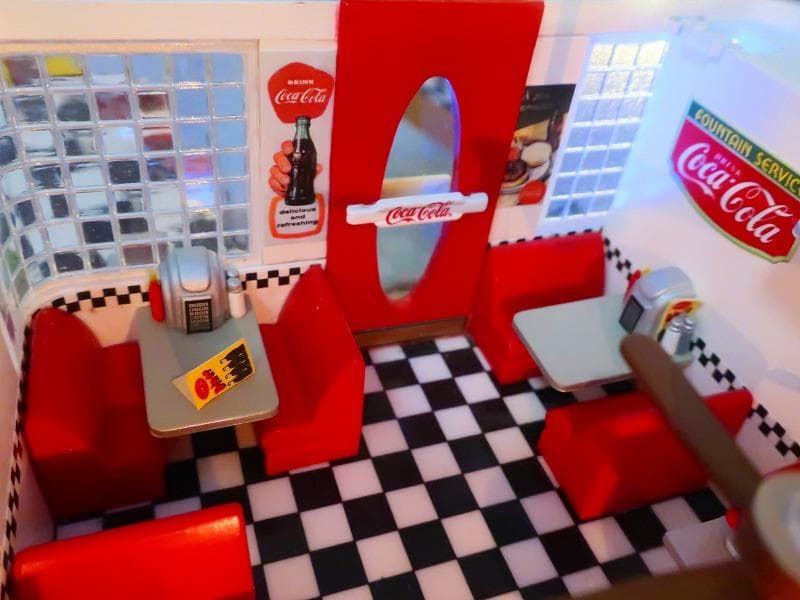 爆レア★絶版★コカコーラ ダンバリーミント アメリカンダイナー ジオラマクロック