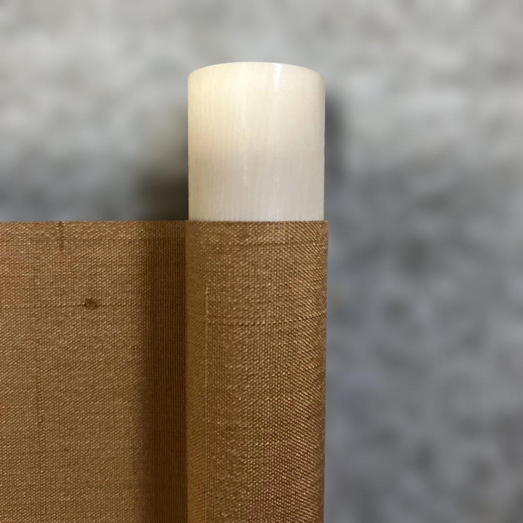 【美品】風格ただよう風光日彩 掛軸 象牙様軸先