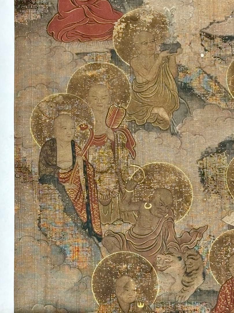 「十六羅漢図」江戸時代筆 1枚|仏教美術 仏像 和本 古画 日本画 中国美術